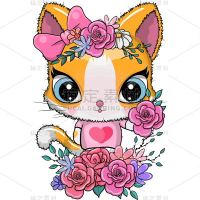 萌宠动物插画元素主题素材