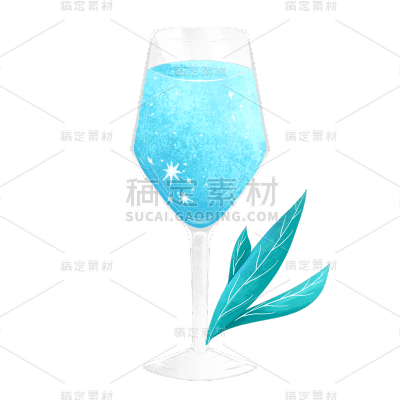 手绘-清新杯子家居生活贴纸8