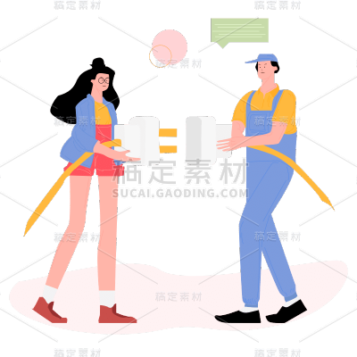 扁平-商务办公职业形象人物场景2