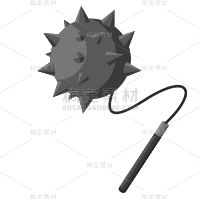 扁平插画-索击类暗器元素贴纸-锤子