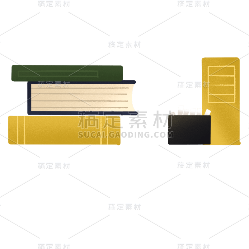 高质量人物插画-扁平肌理可爱-道具