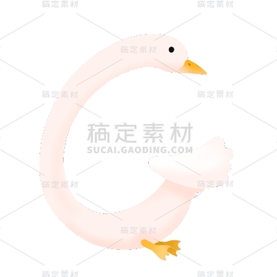 卡通风象形英文字母元素
