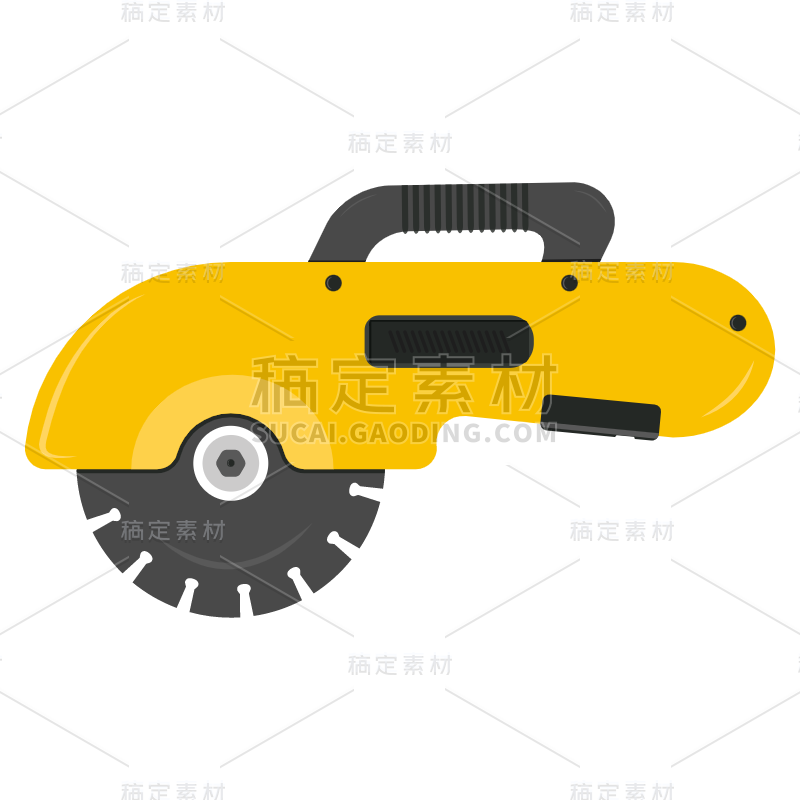 卡通黄色切割机五金工具