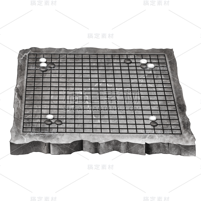 水墨风-棋盘元素贴纸棋盘