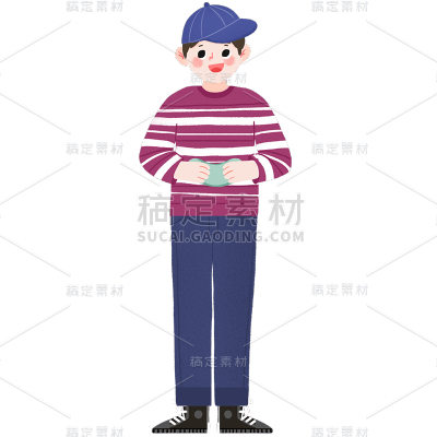 手绘-儿童元素人物插画5