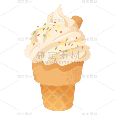 可爱冰淇淋夏日美食