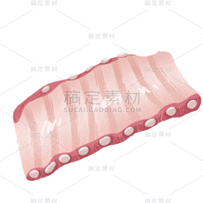 手绘-肉类美食元素贴纸10