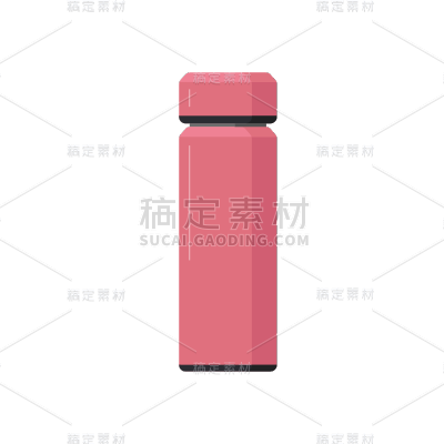 矢量风-扁平生活用品-保温杯