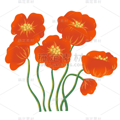 春天花卉贴纸