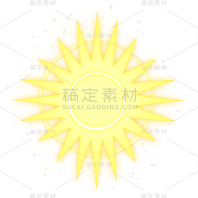 手绘插画-锦鲤光环元素