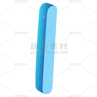 2.5D-科技风蓝色立体数字贴纸-1