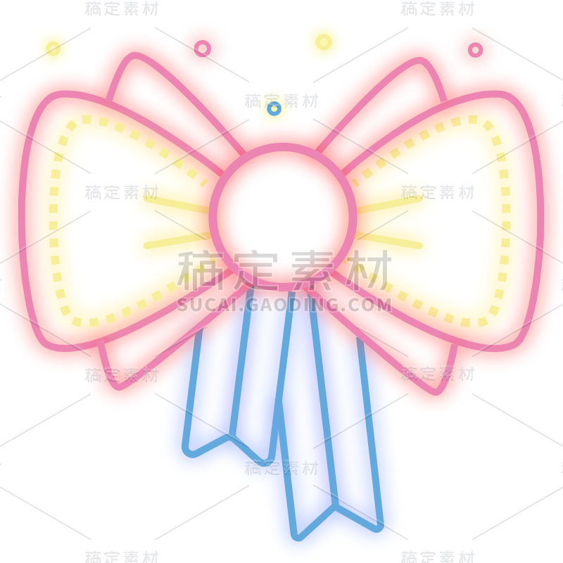 生活装饰类霓虹灯贴纸-蝴蝶结