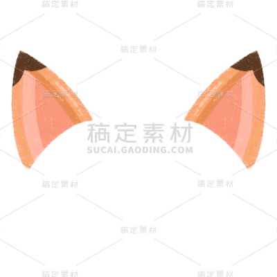 手绘-面部装饰插画-狐狸
