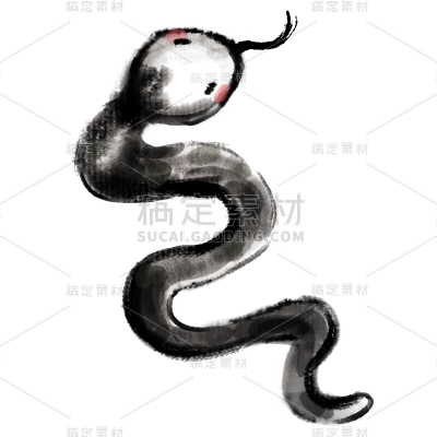 水墨风十二生肖贴纸