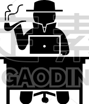 spy using laptop
