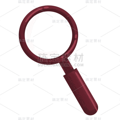 手绘风-商业办公贴纸-放大镜