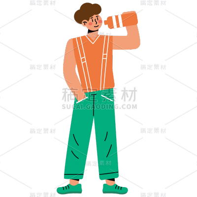 扁平-简约人物插画-男人4