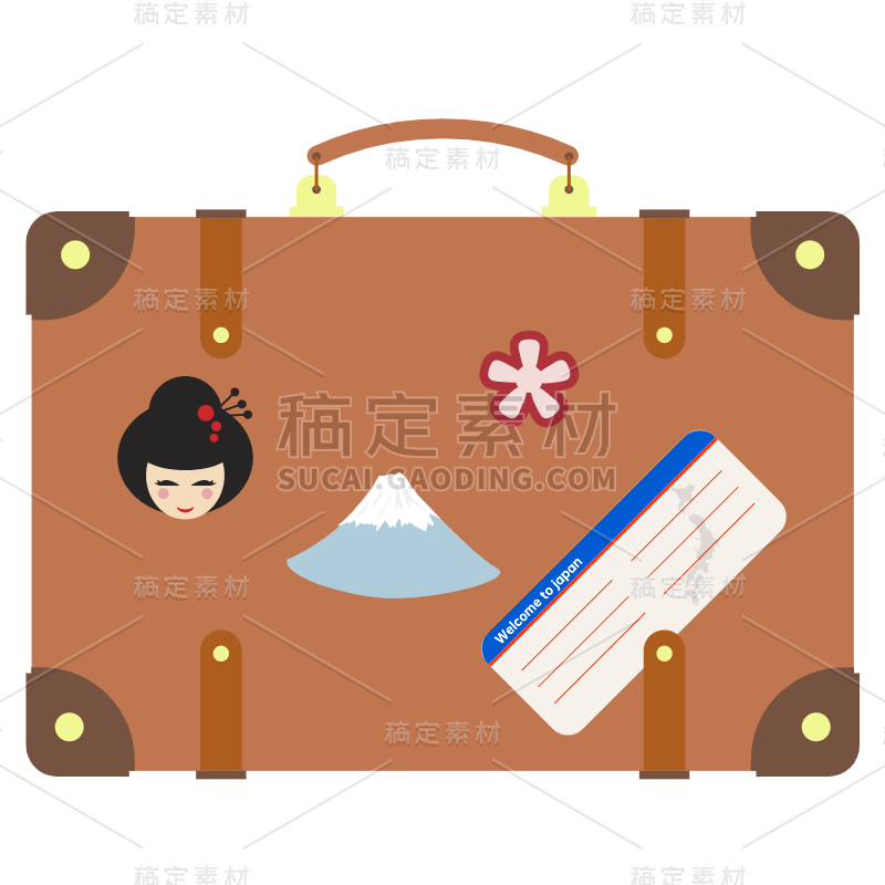 SVG-留学国家旅行箱贴纸