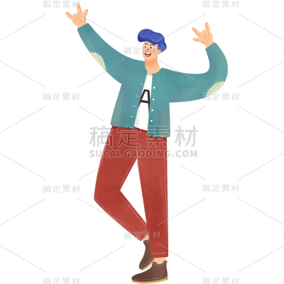 手绘-人物元素贴纸
