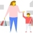 Mother and Kids Shopping