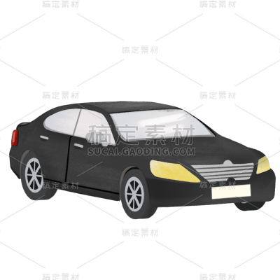 手绘-交通工具-汽车4