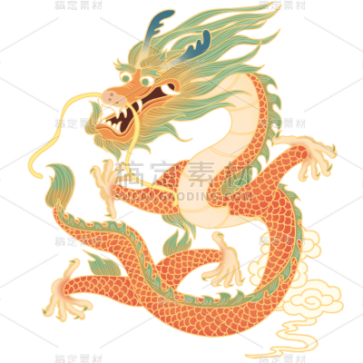 中国风龙凤贴纸
