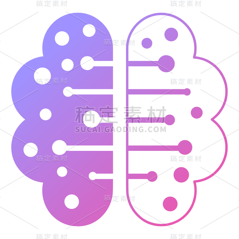 扁平-大脑元素icon贴纸