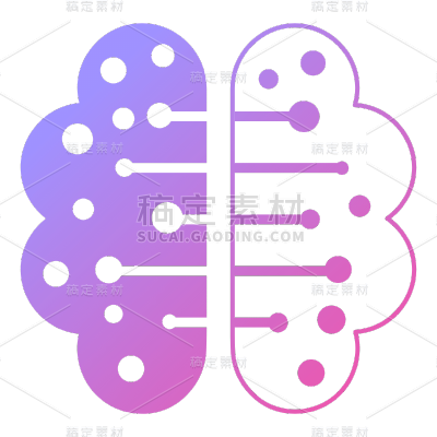 扁平-大脑元素icon贴纸