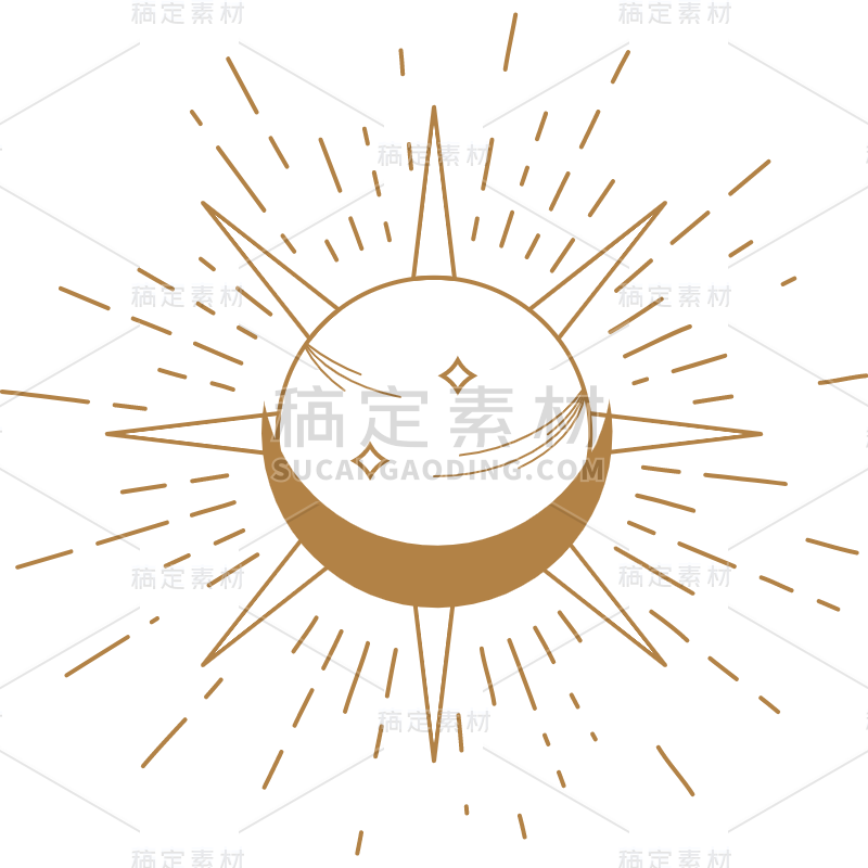 手绘-简笔画氛围贴纸SVG-星球