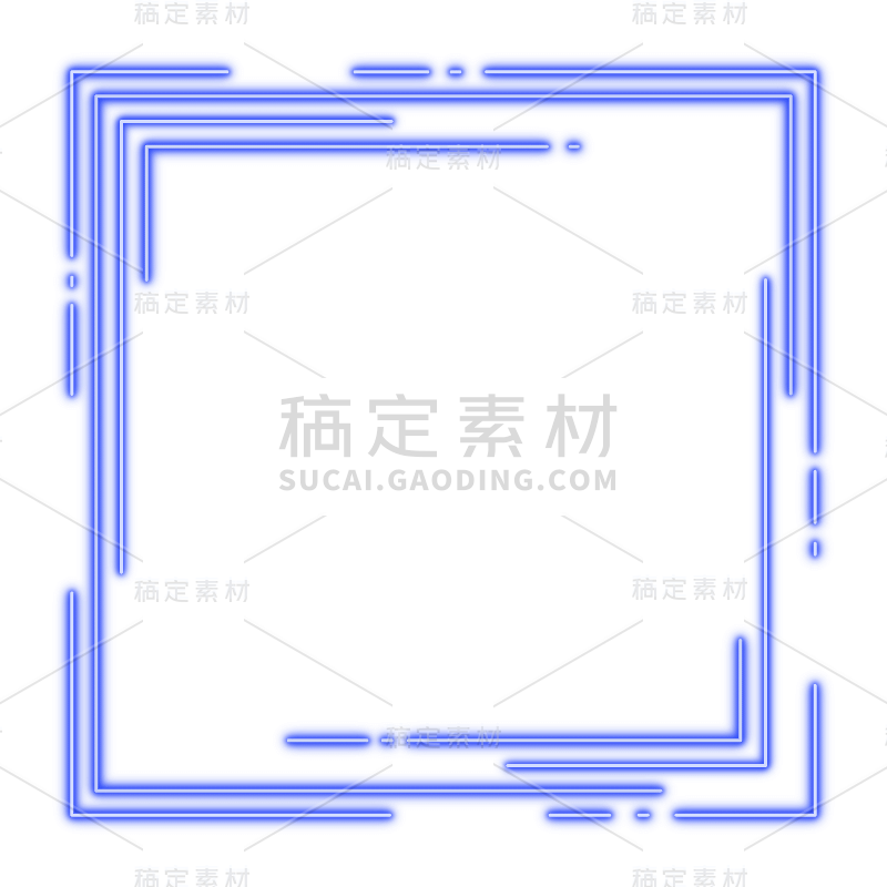 霓虹灯风文本框贴纸-SVG1