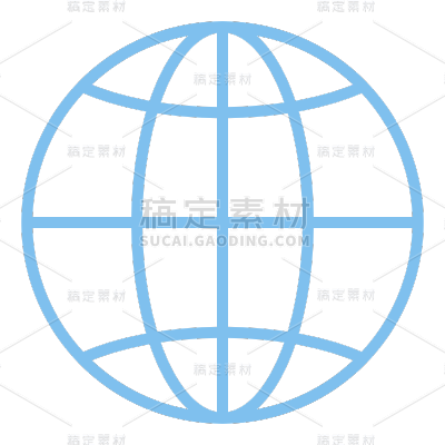 扁平互联网科技icon-地球