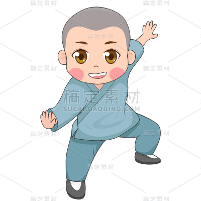 卡通-可爱小和尚元素1