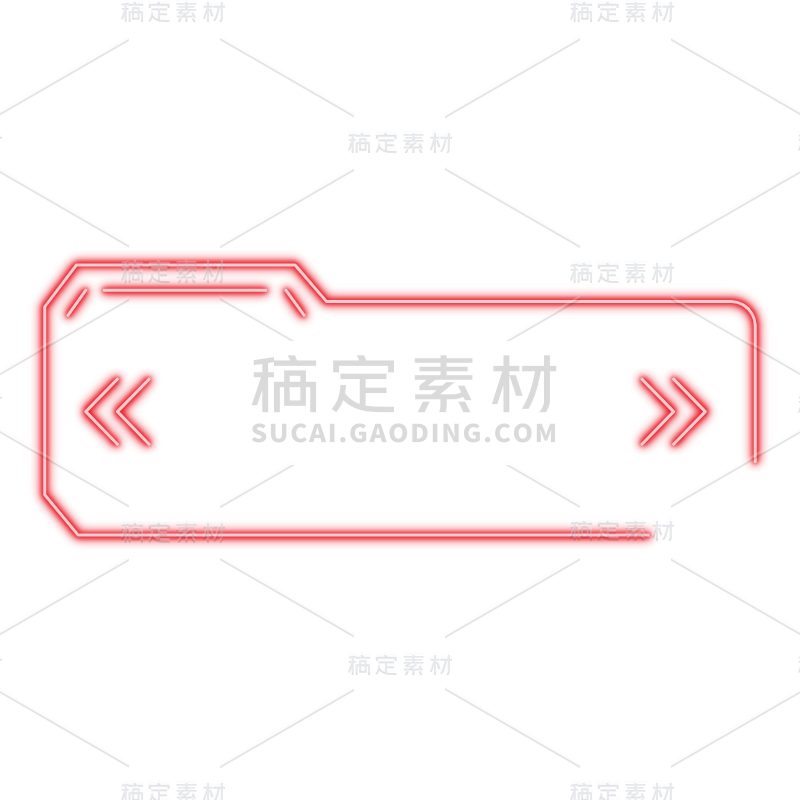 霓虹灯风文本框贴纸-SVG5