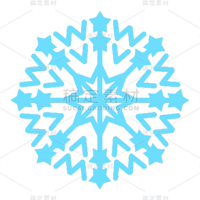 ICON-矢量蓝色雪花图标2