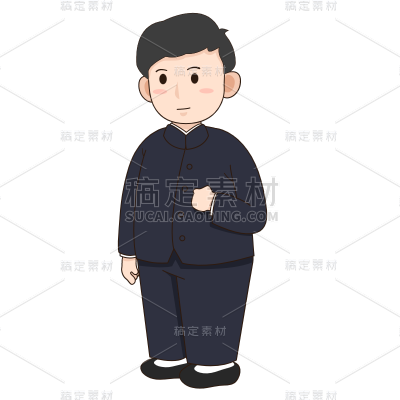 手绘民国先生元素4