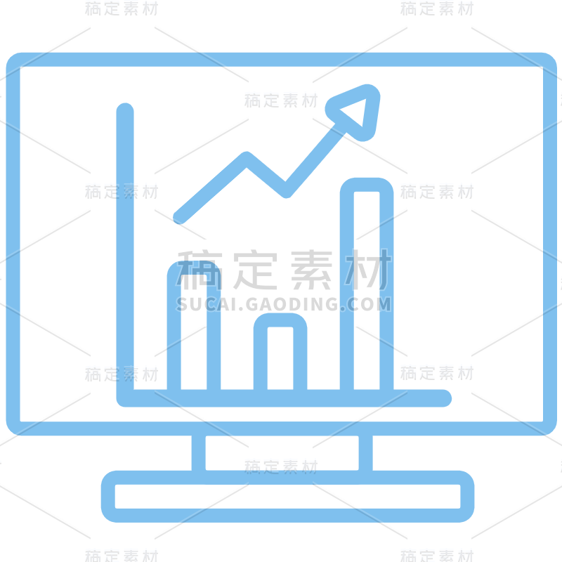 扁平互联网科技icon-柱状图