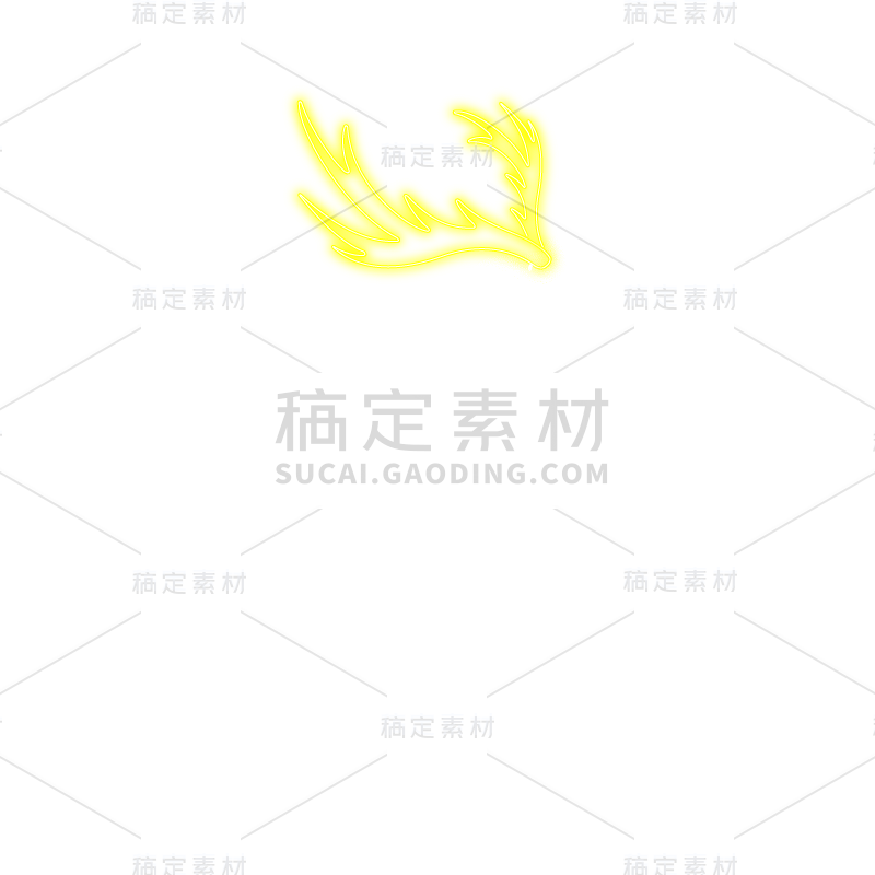 霓虹灯圣诞元素贴纸-SVG-麋鹿1