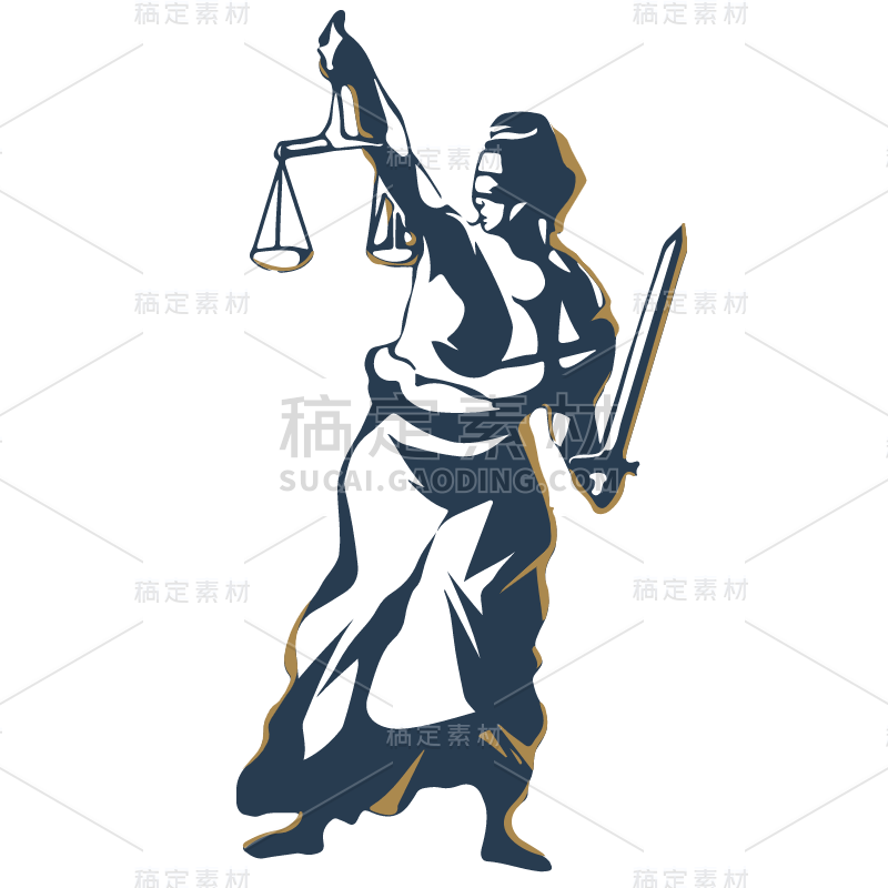 正义女神朱斯提提亚人物插画-SVG8