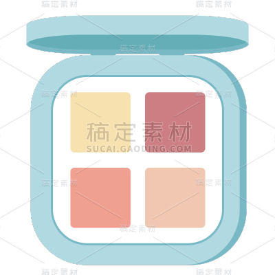 扁平眼影盘护肤元素