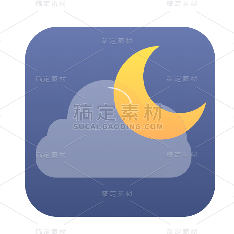 ICON-扁平天气icon-阴1