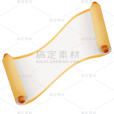 手绘中国风纹理卷轴元素
