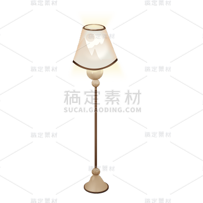 手绘风教育培训插画贴纸-落地灯