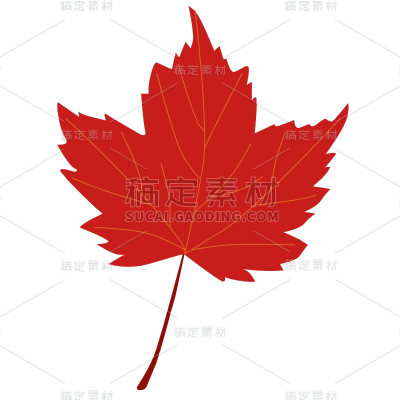 扁平-枫叶贴纸