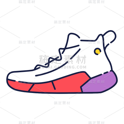 手绘白色男鞋MBE风icon