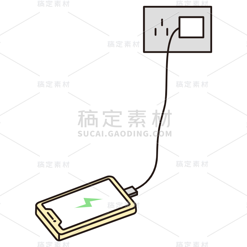 手绘-孟菲斯风贴纸-SVG-手机充电