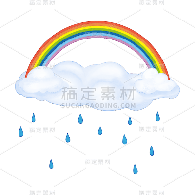 手绘-彩虹元素