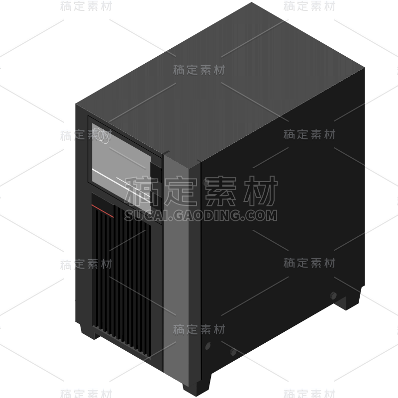 2.5D-办公用品贴纸-SVG-主机