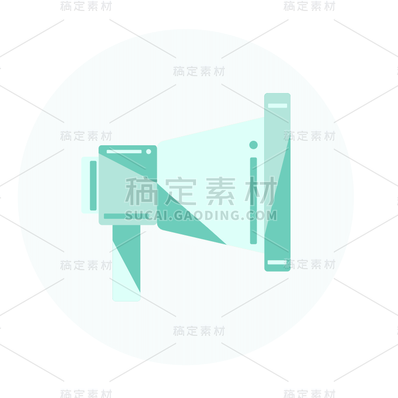 SVG-喇叭图标面性icon元素贴纸