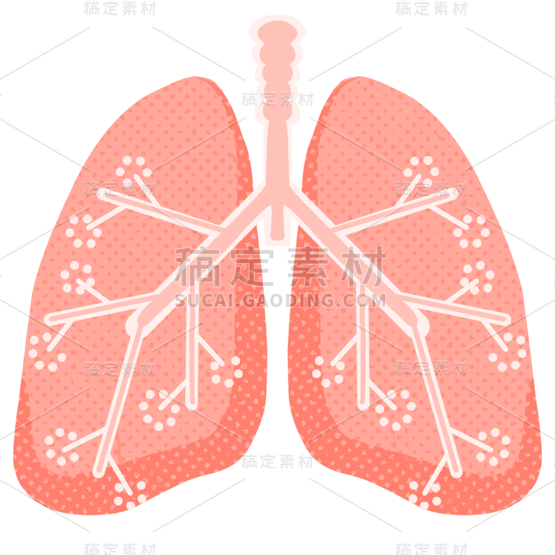 卡通风肺部医疗元素贴纸1