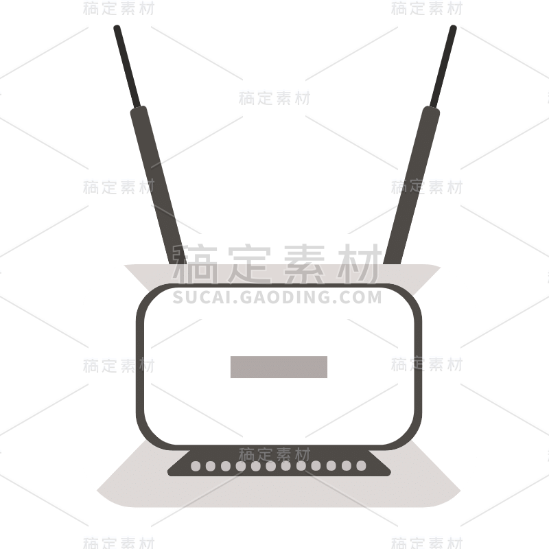 手绘-电脑配件贴纸SVG-路由器